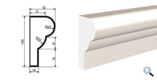 Фасадный молдинг Lepninaplast МВ-100/5