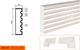 Фасадный молдинг Lepninaplast МВ-100/6