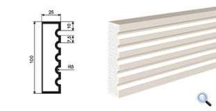 Фасадный молдинг Lepninaplast МВ-100/6