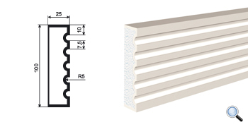 Фасадный молдинг Lepninaplast МВ-100/6