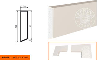 Фасадный молдинг Lepninaplast МВ-105/1