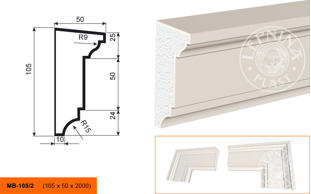 Фасадный молдинг Lepninaplast МВ-105/2