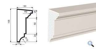 Фасадный молдинг Lepninaplast МВ-105/2
