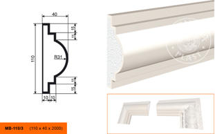 Фасадный молдинг Lepninaplast МВ-110/3