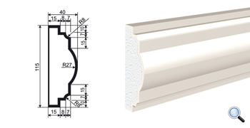 Фасадный молдинг Lepninaplast МВ-115/1