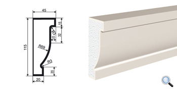 Фасадный молдинг Lepninaplast МВ-115/2