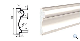 Фасадный молдинг Lepninaplast МВ-115/3