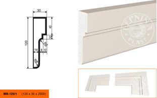 Фасадный молдинг Lepninaplast МВ-120/1