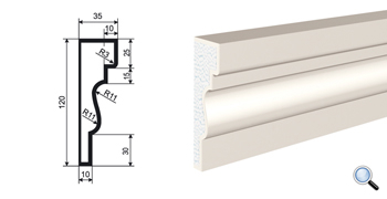 Фасадный молдинг Lepninaplast МВ-120/2