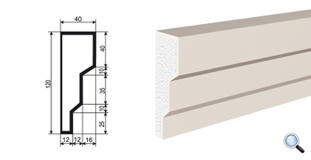 Фасадный молдинг Lepninaplast МВ-120/3