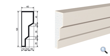 Фасадный молдинг Lepninaplast МВ-120/3
