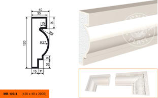 Фасадный молдинг Lepninaplast МВ-120/4