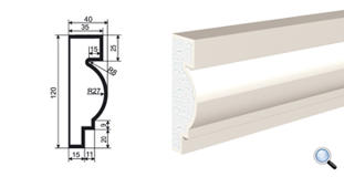 Фасадный молдинг Lepninaplast МВ-120/4