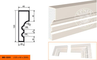 Фасадный молдинг Lepninaplast МВ-120/5