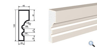 Фасадный молдинг Lepninaplast МВ-120/5