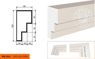 Фасадный молдинг Lepninaplast МВ-120/6