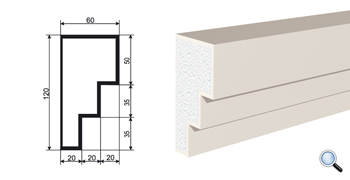 Фасадный молдинг Lepninaplast МВ-120/6