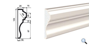 Фасадный молдинг Lepninaplast МВ-125/1