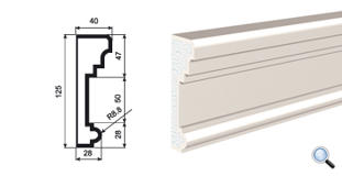 Фасадный молдинг Lepninaplast МВ-125/2