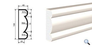 Фасадный молдинг Lepninaplast МВ-130/1