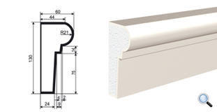 Фасадный молдинг Lepninaplast МВ-130/2