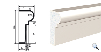 Фасадный молдинг Lepninaplast МВ-130/2