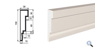 Фасадный молдинг Lepninaplast МВ-130/3
