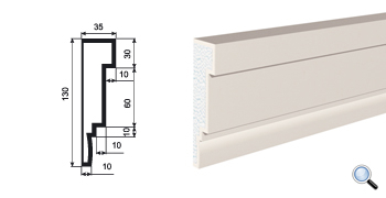 Фасадный молдинг Lepninaplast МВ-130/3