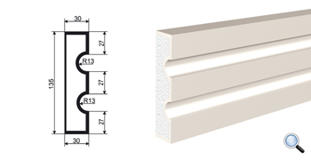 Фасадный молдинг Lepninaplast МВ-135/1
