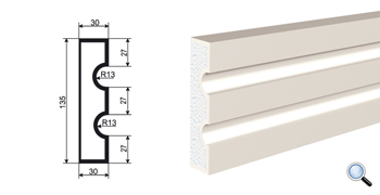 Фасадный молдинг Lepninaplast МВ-135/1