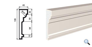 Фасадный молдинг Lepninaplast МВ-135/2