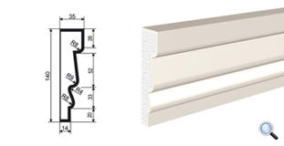 Фасадный молдинг Lepninaplast МВ-140/3