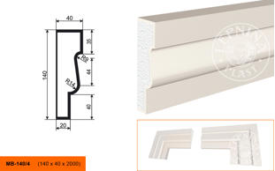 Фасадный молдинг Lepninaplast МВ-140/4
