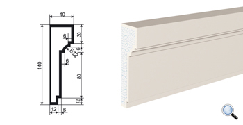 Фасадный молдинг Lepninaplast МВ-140/5
