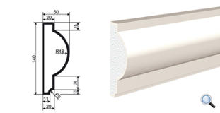 Фасадный молдинг Lepninaplast МВ-140/6
