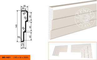 Фасадный молдинг Lepninaplast МВ-145/1