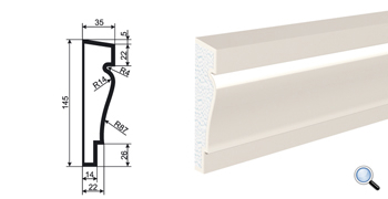 Фасадный молдинг Lepninaplast МВ-145/2