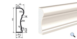 Фасадный молдинг Lepninaplast МВ-145/3