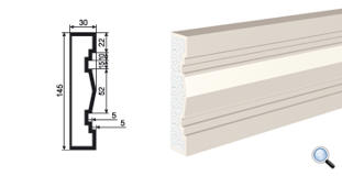 Фасадный молдинг Lepninaplast МВ-145/4