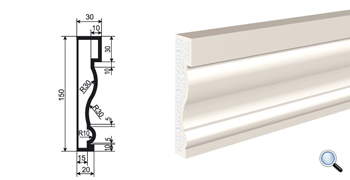 Фасадный молдинг Lepninaplast МВ-150/1