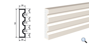 Фасадный молдинг Lepninaplast МВ-150/2
