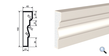 Фасадный молдинг Lepninaplast МВ-150/3