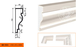 Фасадный молдинг Lepninaplast МВ-150/4