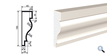 Фасадный молдинг Lepninaplast МВ-150/4
