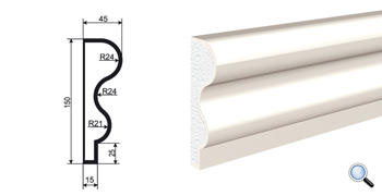 Фасадный молдинг Lepninaplast МВ-150/5