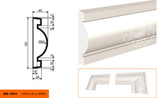 Фасадный молдинг Lepninaplast МВ-150/6