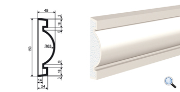 Фасадный молдинг Lepninaplast МВ-150/6
