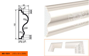 Фасадный молдинг Lepninaplast МВ-150/9