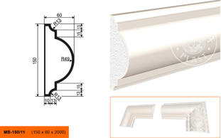 Фасадный молдинг Lepninaplast МВ-150/11