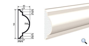 Фасадный молдинг Lepninaplast МВ-150/11